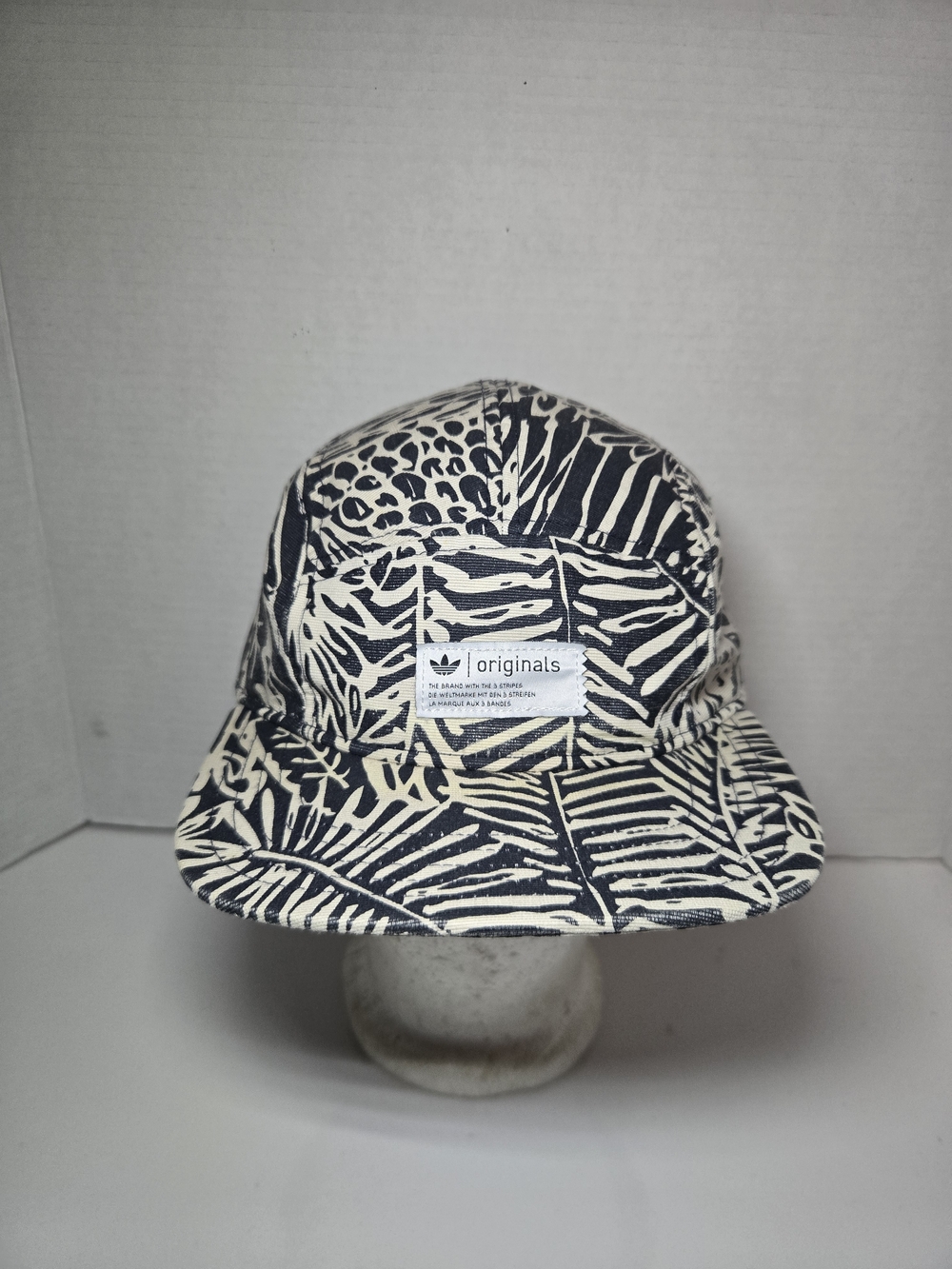 adidas Originals Black & White Patterned 5 Panel Cap